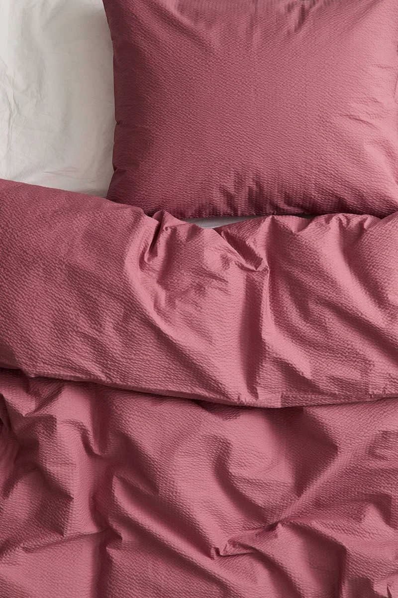 H&M Seersucker single duvet cover set